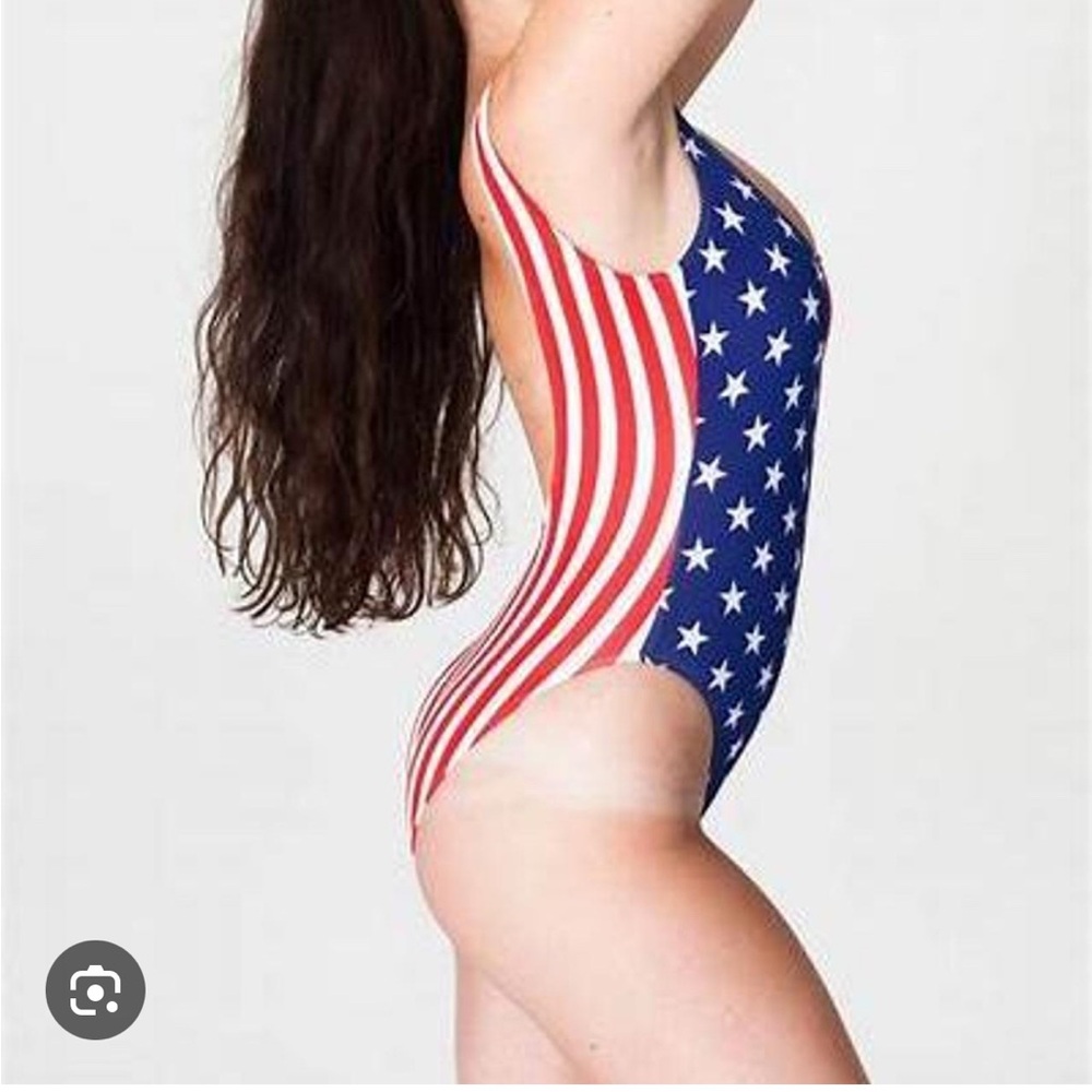 American Apparel Red and Blue Stars Kids One Piece